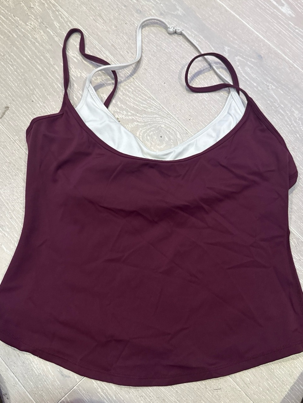 Garage Maroon & White Cami Top